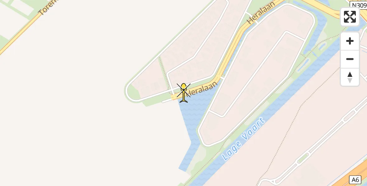 Routekaart van de vlucht: Lifeliner 1 naar Lelystad