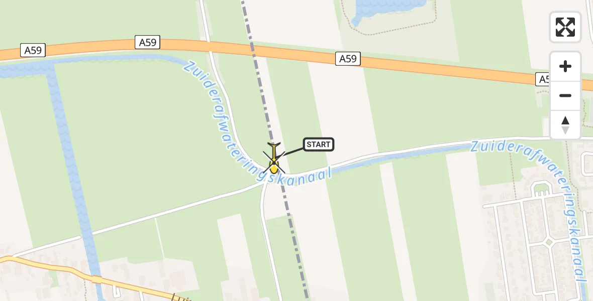 Routekaart van de vlucht: Lifeliner 3 naar Raamsdonk, Zijlweg