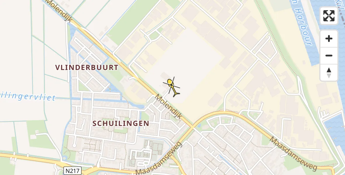 Routekaart van de vlucht: Lifeliner 2 naar 's-Gravendeel