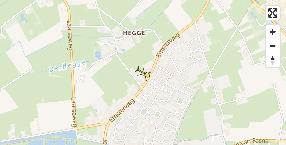 Routekaart van de vlucht: Lifeliner 3 naar Vaassen