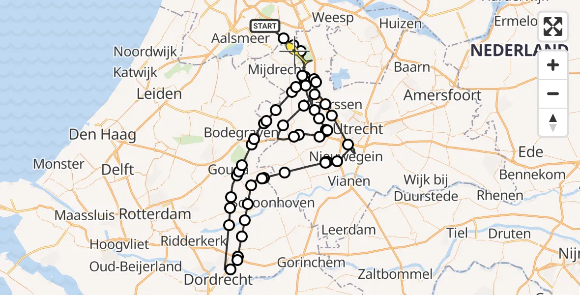 Routekaart van de vlucht: Politiehelikopter naar Vinkeveen, Voor Anker