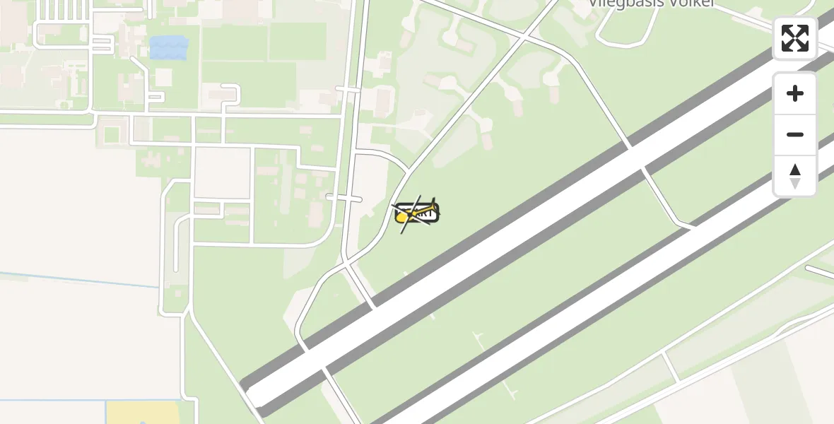 Routekaart van de vlucht: Lifeliner 3 naar Vliegbasis Volkel, Zeelandsedijk