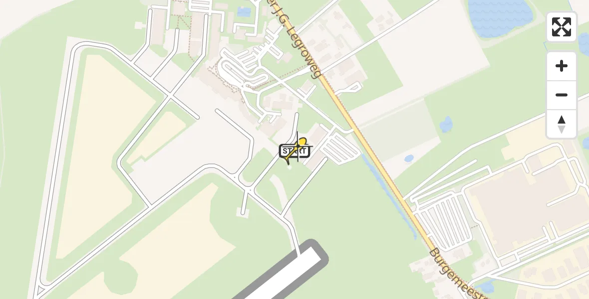 Routekaart van de vlucht: Ambulanceheli naar Groningen Airport Eelde, Machlaan