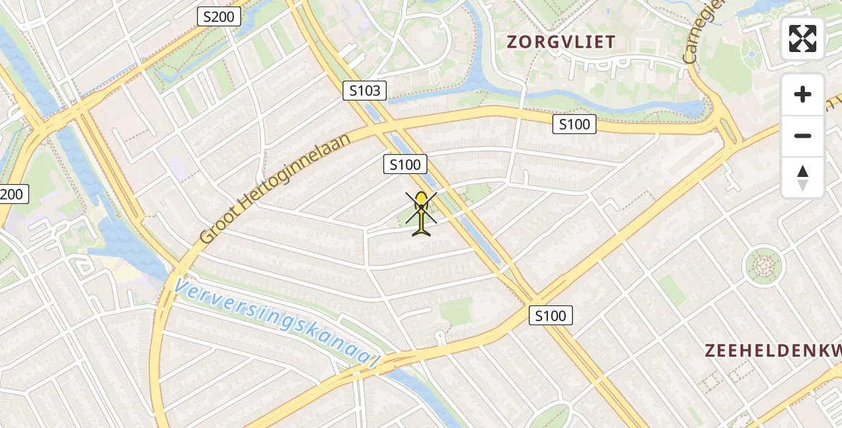 Routekaart van de vlucht: Lifeliner 2 naar Den Haag
