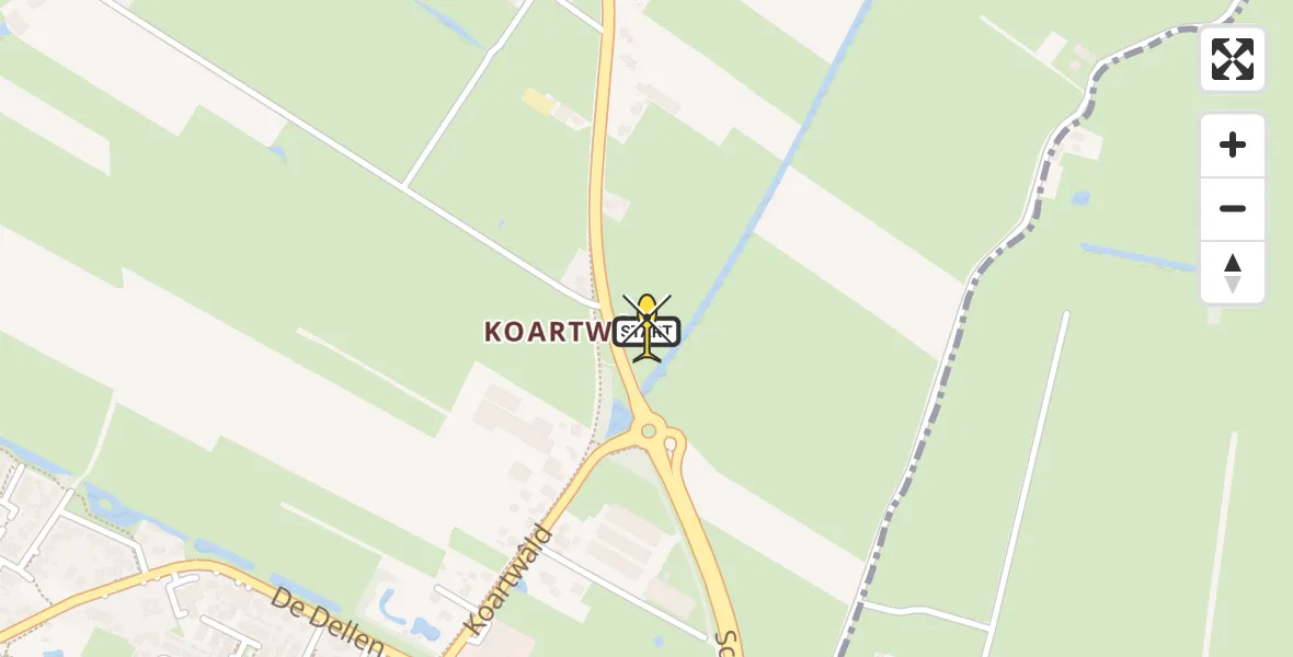 Routekaart van de vlucht: Lifeliner 4 naar Surhuizum, Hurde Eker