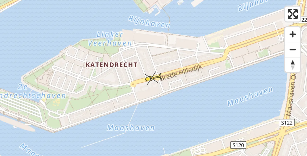 Routekaart van de vlucht: Lifeliner 2 naar Rotterdam