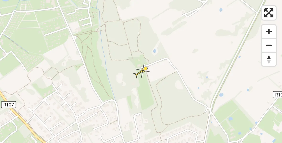 Routekaart van de vlucht: Lifeliner 2 naar Burgh-Haamstede