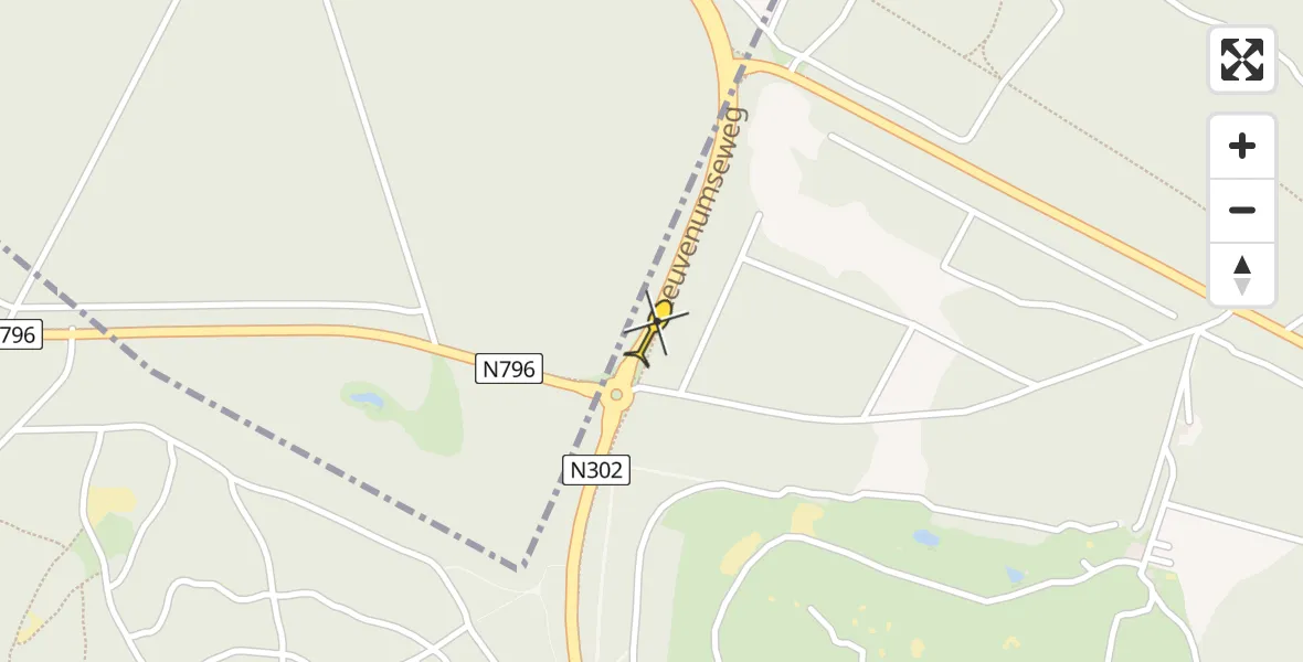 Routekaart van de vlucht: Lifeliner 1 naar Ermelo