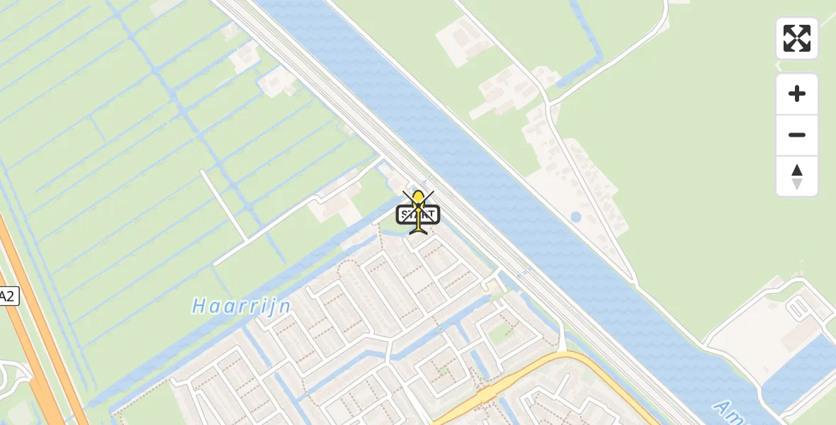 Routekaart van de vlucht: Lifeliner 2 naar Maarssen, Haarrijnweg