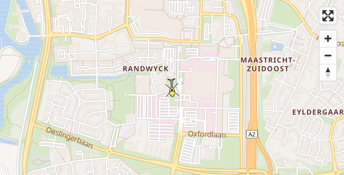 Routekaart van de vlucht: Lifeliner 3 naar Maastricht UMC+