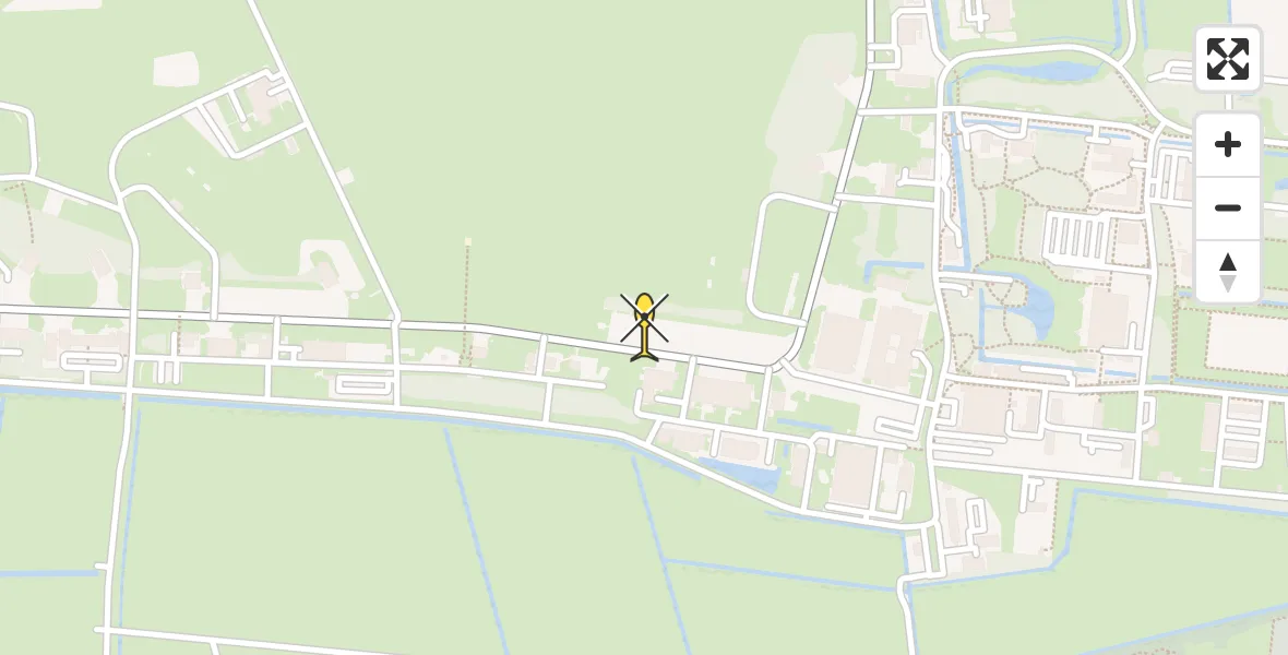 Vluchtroute Politiehelikopter van Vliegbasis Leeuwarden naar Vliegbasis Leeuwarden