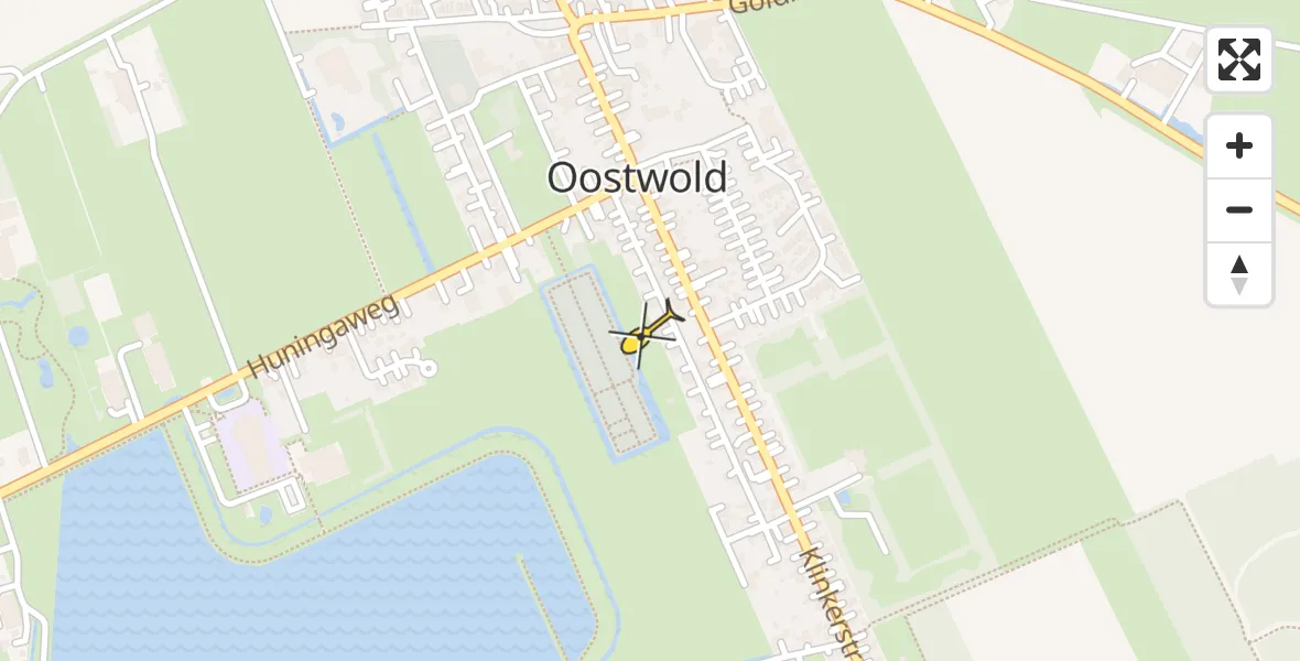 Routekaart van de vlucht: Lifeliner 4 naar Vliegveld Oostwold