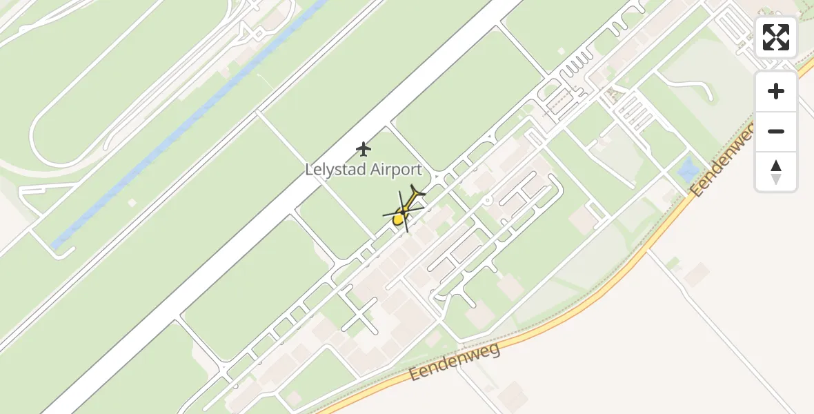 Routekaart van de vlucht: Lifeliner 1 naar Lelystad Airport