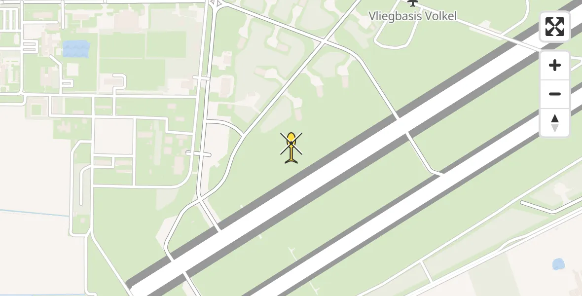 Routekaart van de vlucht: Lifeliner 3 naar Vliegbasis Volkel