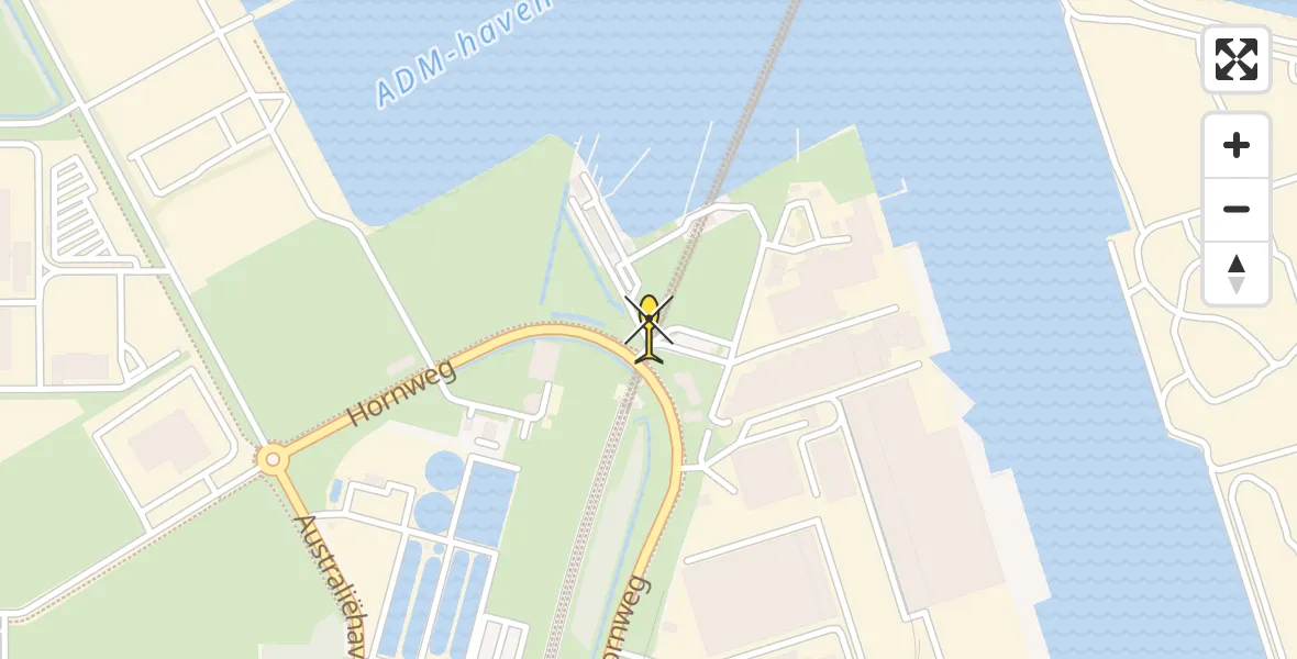 Routekaart van de vlucht: Lifeliner 1 naar Amsterdam Heliport