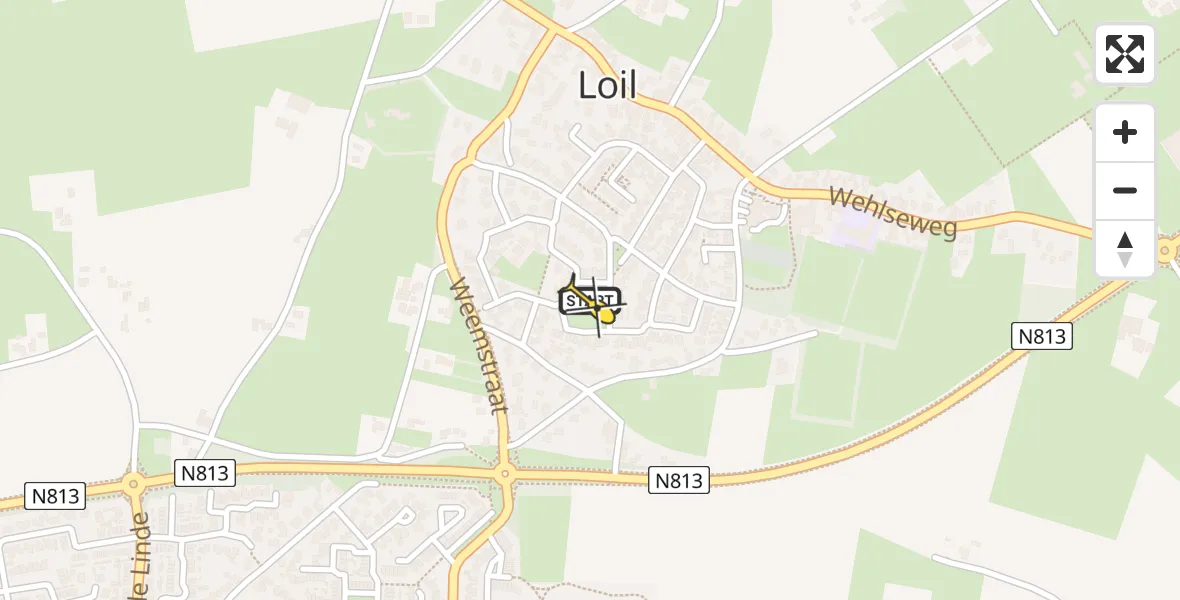 Routekaart van de vlucht: Lifeliner 3 naar Didam, Tamboerstraat