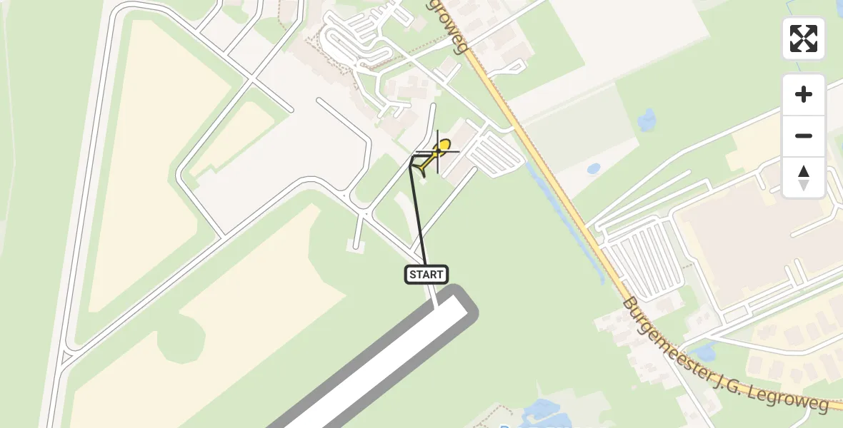 Routekaart van de vlucht: Lifeliner 4 naar Groningen Airport Eelde, Machlaan