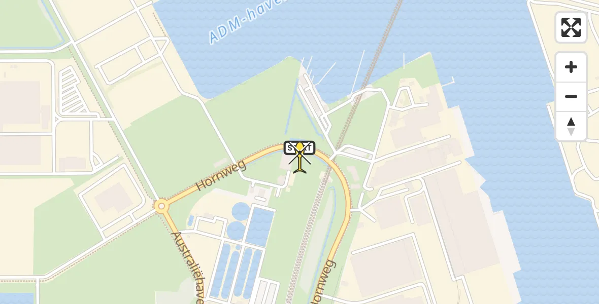 Vluchtroute Traumahelikopter van Amsterdam Heliport naar Amsterdam Heliport