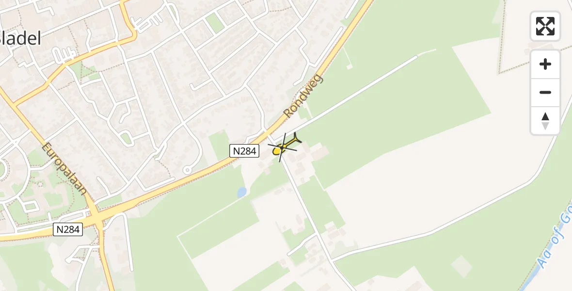 Routekaart van de vlucht: Lifeliner 3 naar Bladel