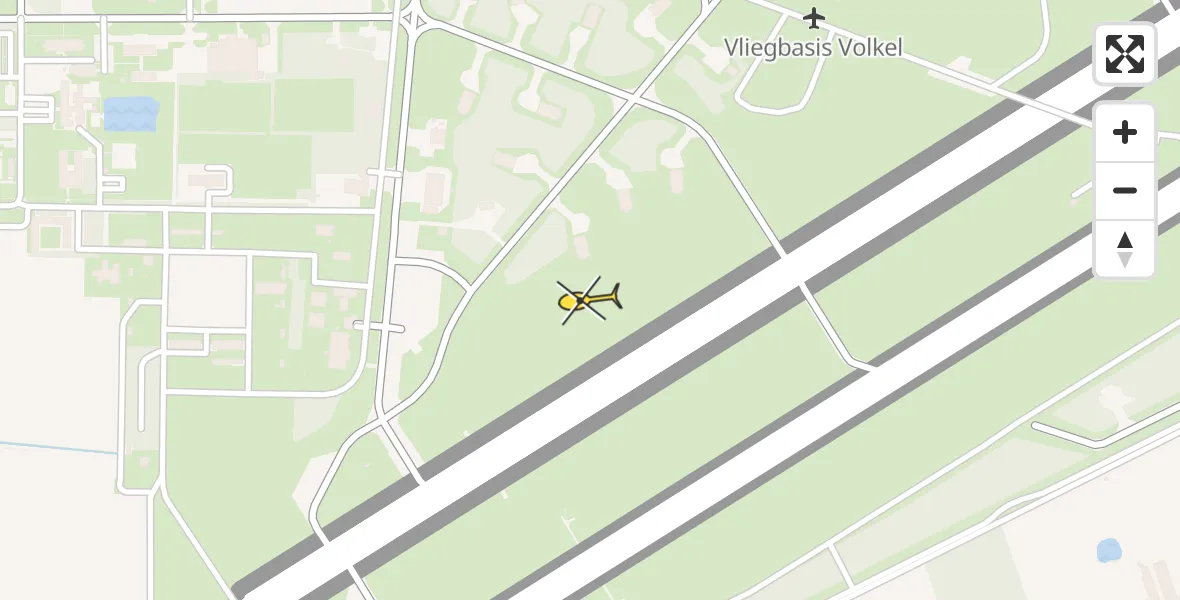 Routekaart van de vlucht: Lifeliner 3 naar Vliegbasis Volkel