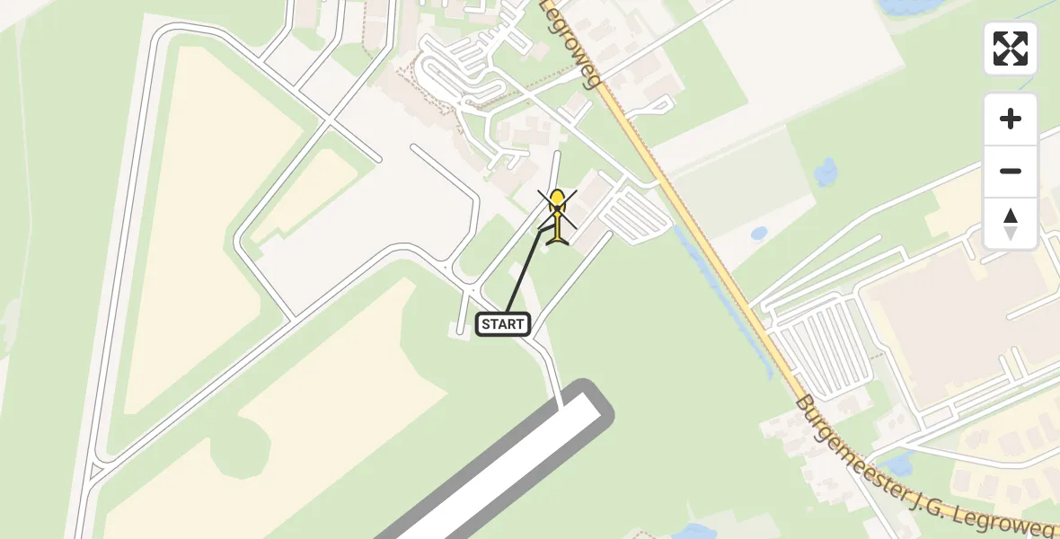 Routekaart van de vlucht: Lifeliner 4 naar Groningen Airport Eelde, Machlaan