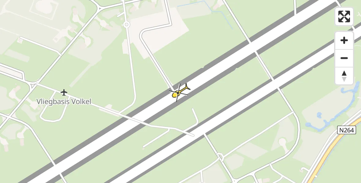 Routekaart van de vlucht: Lifeliner 3 naar Vliegbasis Volkel