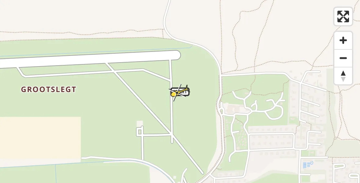 Routekaart van de vlucht: Lifeliner 4 naar Ameland Airport Ballum, Velduilhoek