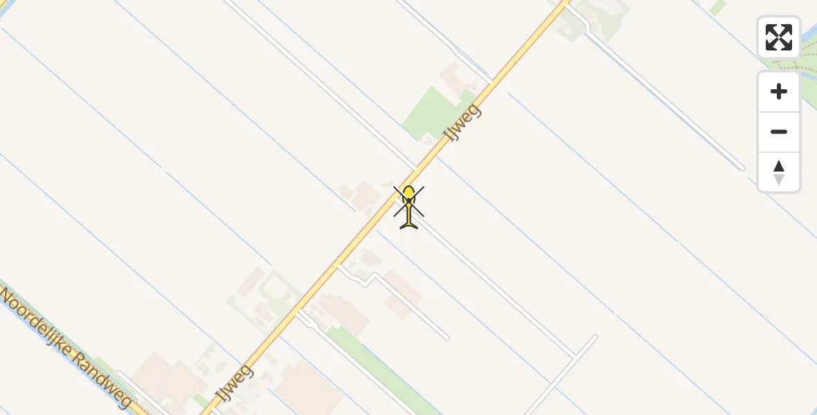 Routekaart van de vlucht: Lifeliner 1 naar Nieuw-Vennep