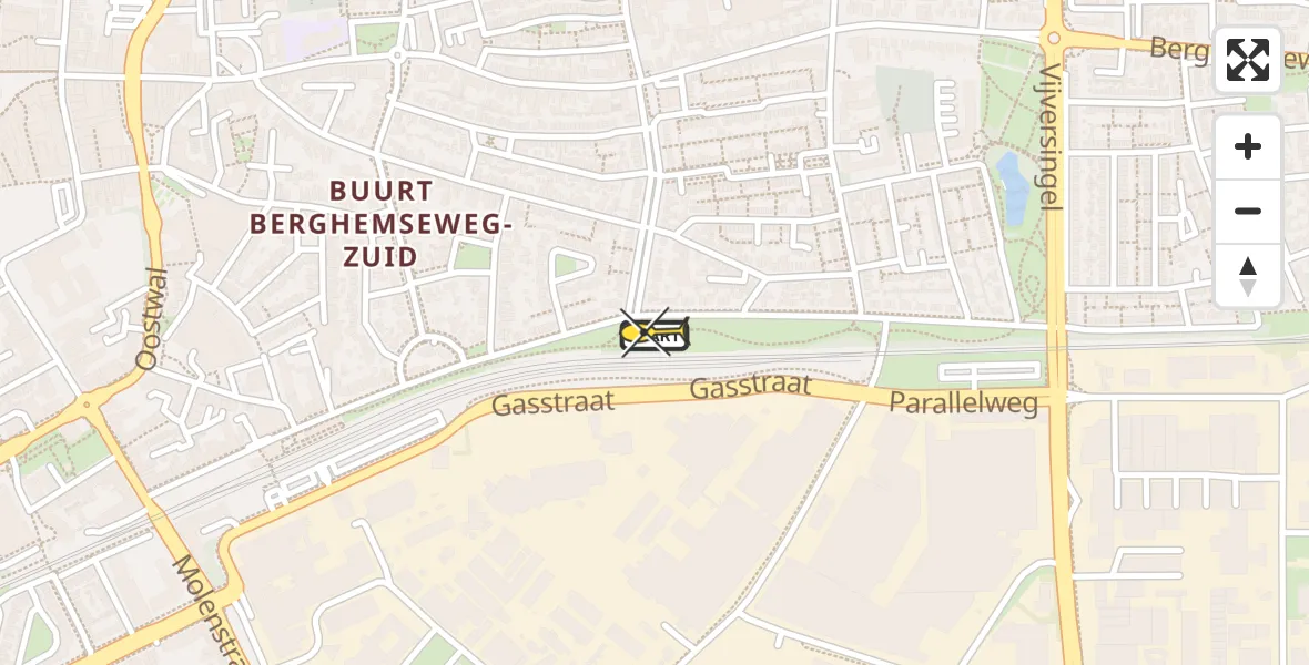 Routekaart van de vlucht: Lifeliner 3 naar Oss, Nachtegaallaan