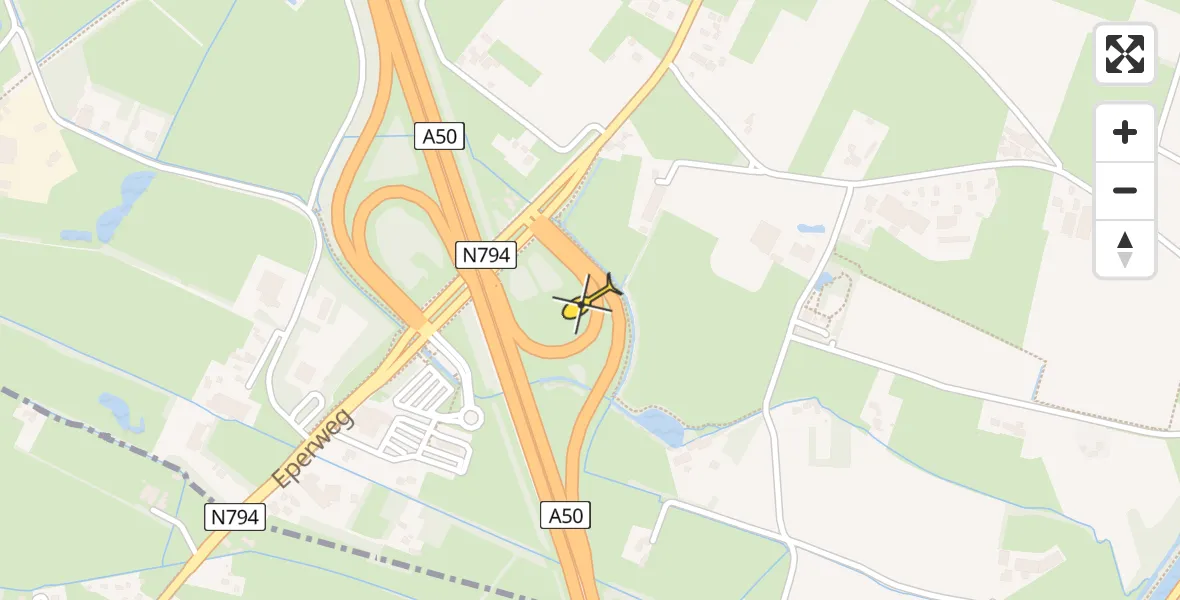 Routekaart van de vlucht: Lifeliner 3 naar Heerde