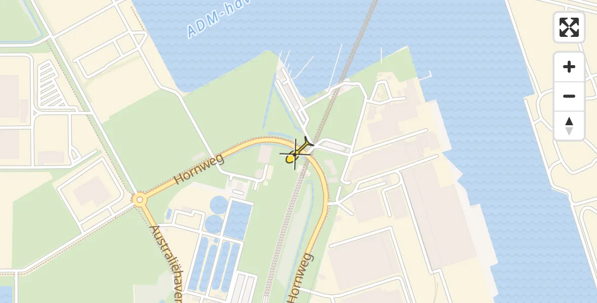 Routekaart van de vlucht: Lifeliner 1 naar Amsterdam Heliport