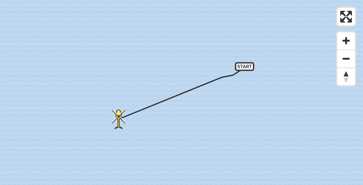 Routekaart van de vlucht: Kustwachthelikopter naar 