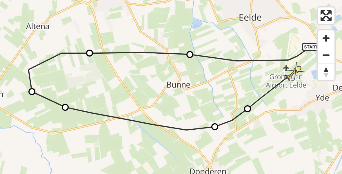 Routekaart van de vlucht: Lifeliner 4 naar Groningen Airport Eelde, Machlaan