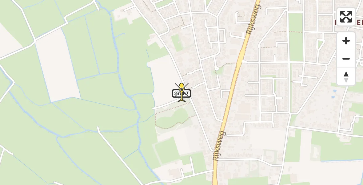 Routekaart van de vlucht: Lifeliner 1 naar Limmen, Westerweg