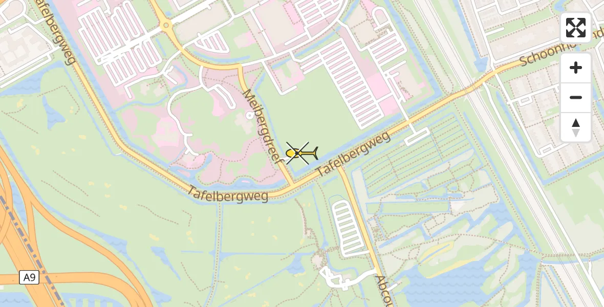 Routekaart van de vlucht: Lifeliner 1 naar Academisch Medisch Centrum (AMC)