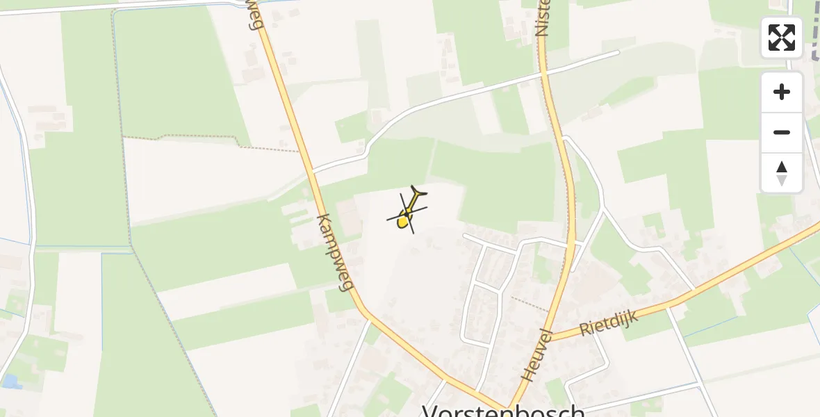 Routekaart van de vlucht: Lifeliner 3 naar Vorstenbosch