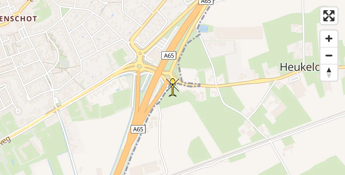 Routekaart van de vlucht: Lifeliner 2 naar Berkel-Enschot