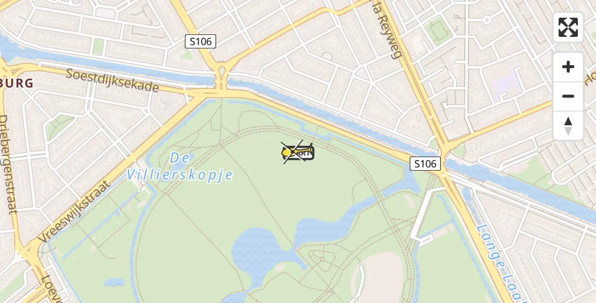 Routekaart van de vlucht: Lifeliner 2 naar Den Haag, Henriëtte Roland Holstweg