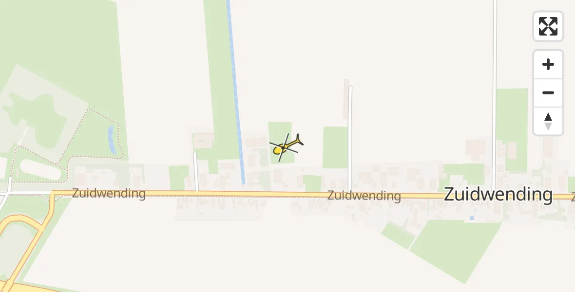 Routekaart van de vlucht: Lifeliner 4 naar Veendam