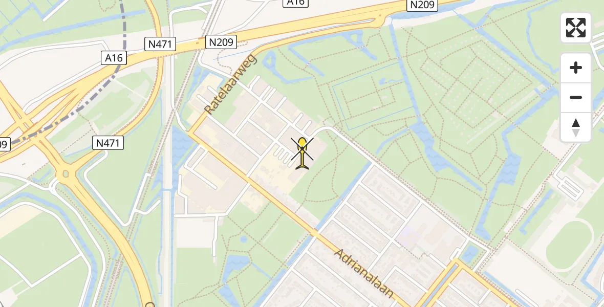 Routekaart van de vlucht: Lifeliner 2 naar Rotterdam