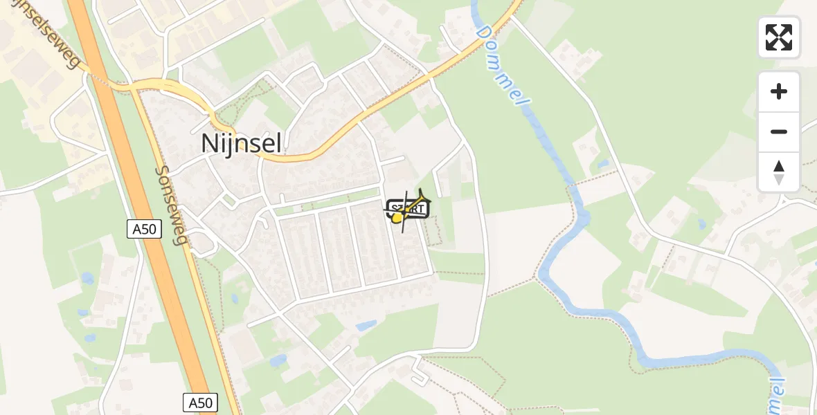 Routekaart van de vlucht: Lifeliner 3 naar Sint-Oedenrode, Salviastraat