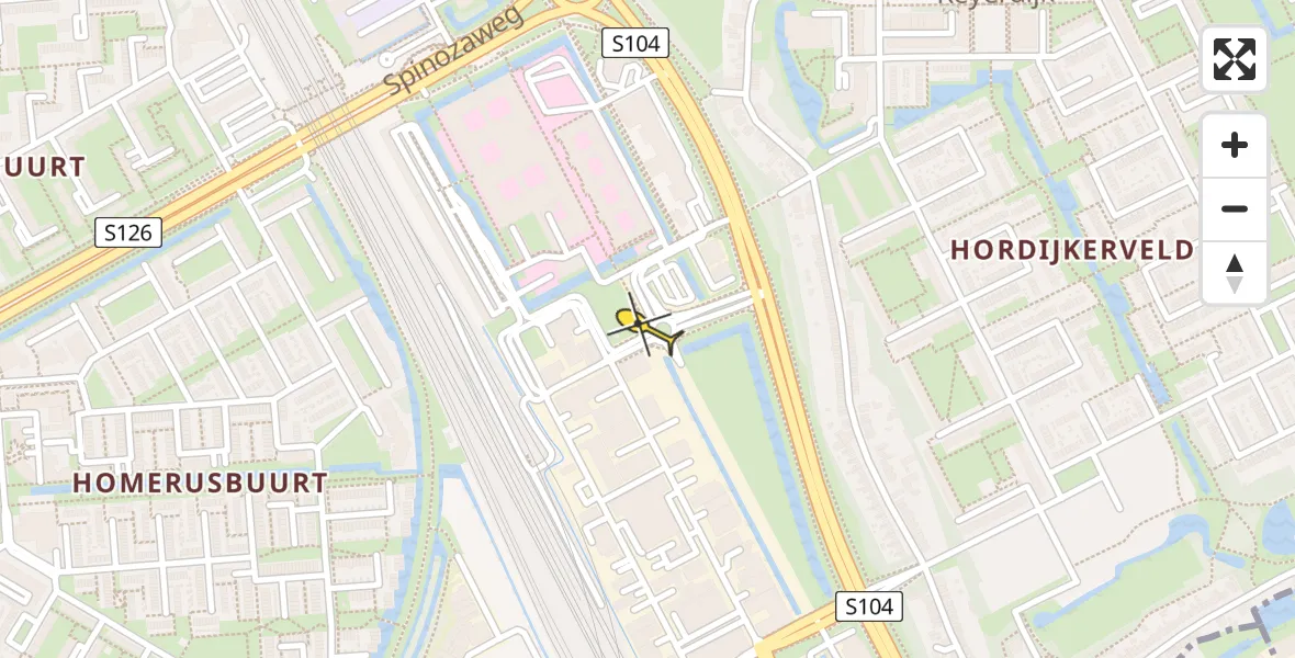 Routekaart van de vlucht: Lifeliner 2 naar Rotterdam