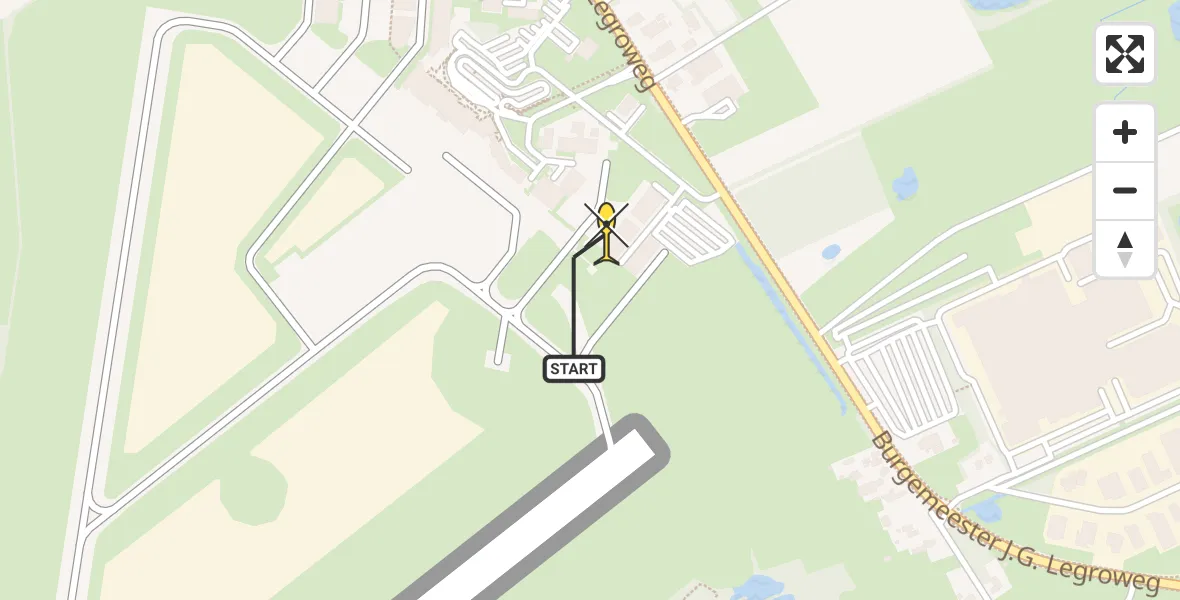 Routekaart van de vlucht: Lifeliner 4 naar Groningen Airport Eelde, Machlaan