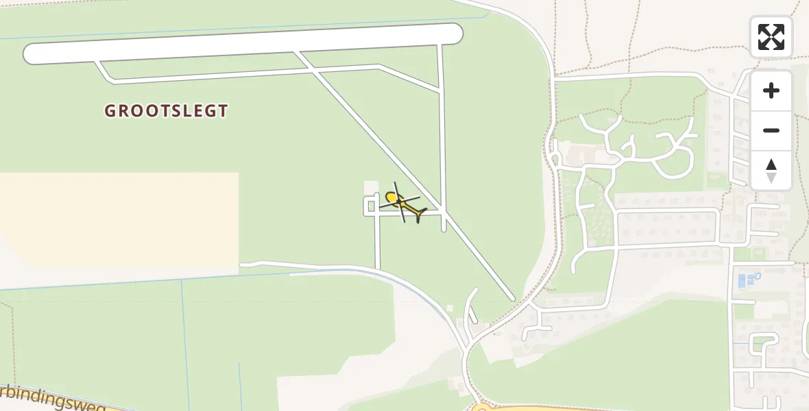 Routekaart van de vlucht: Ambulanceheli naar Ameland Airport Ballum