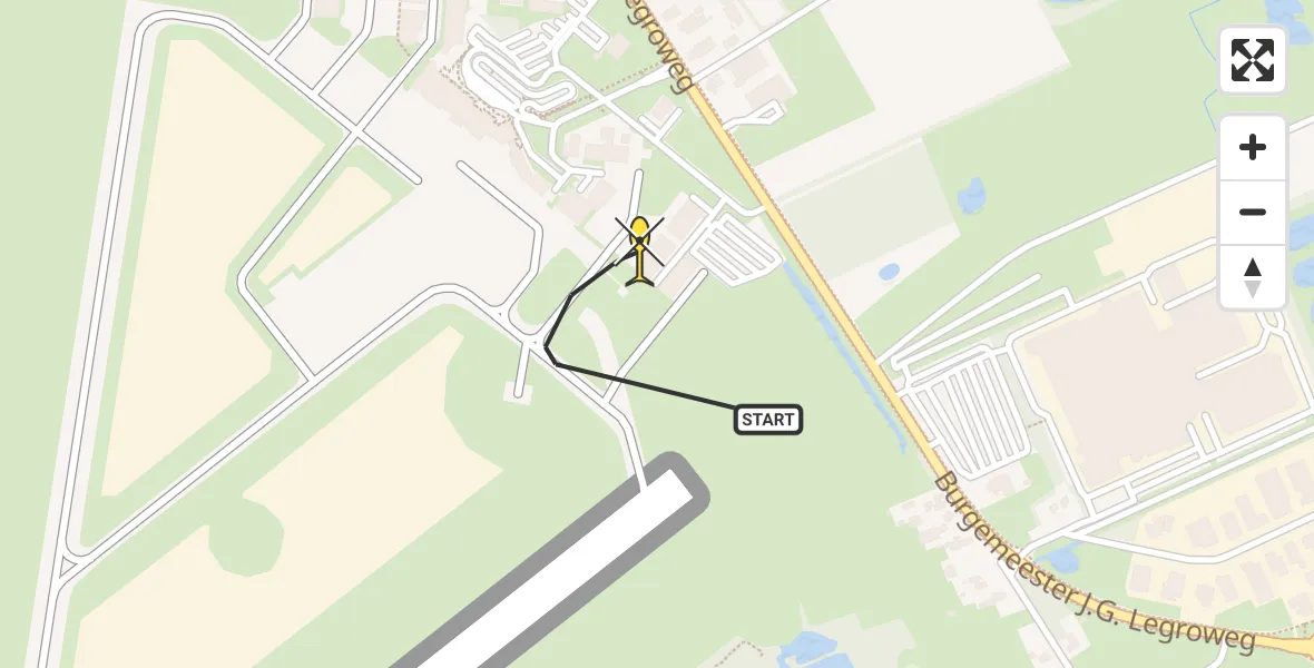 Routekaart van de vlucht: Lifeliner 4 naar Groningen Airport Eelde, Machlaan