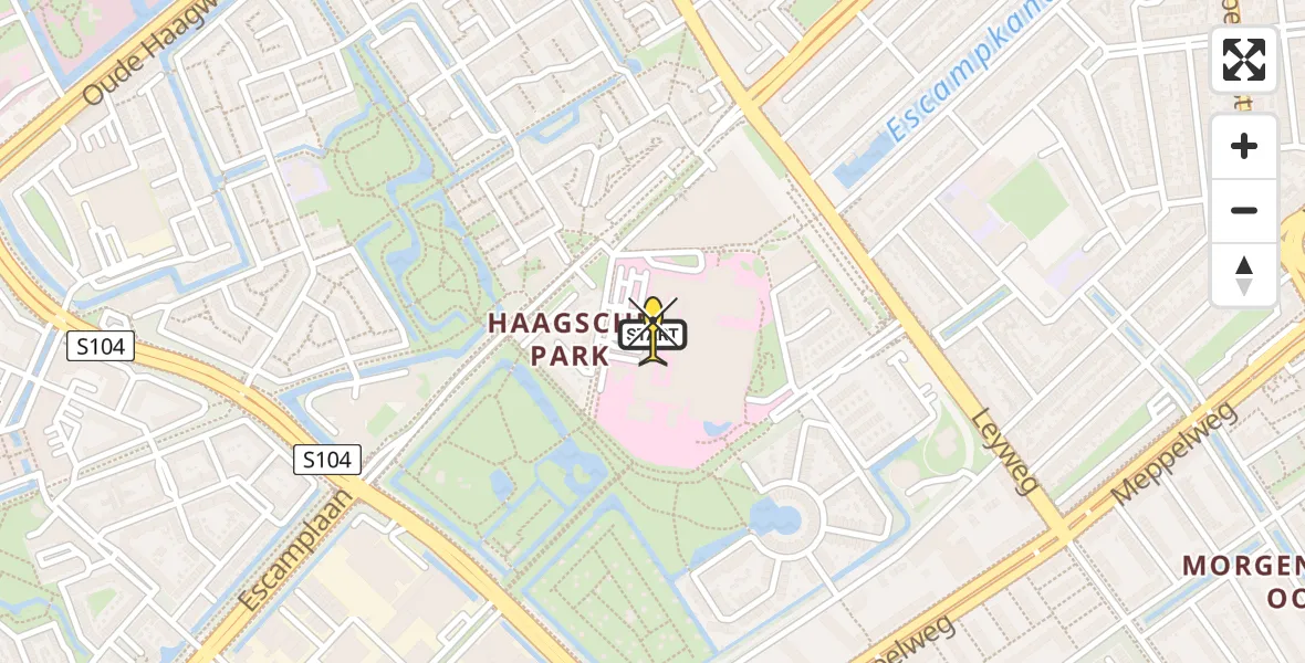 Routekaart van de vlucht: Lifeliner 2 naar Den Haag, Charlotte Jacobslaan