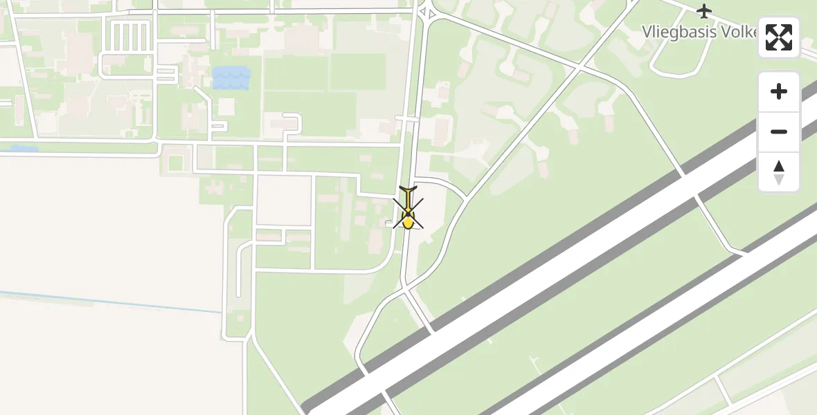 Routekaart van de vlucht: Lifeliner 3 naar Vliegbasis Volkel
