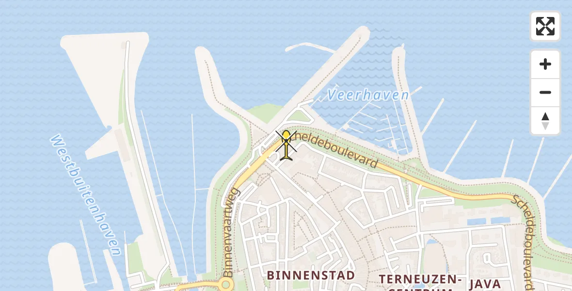 Routekaart van de vlucht: Lifeliner 2 naar Terneuzen