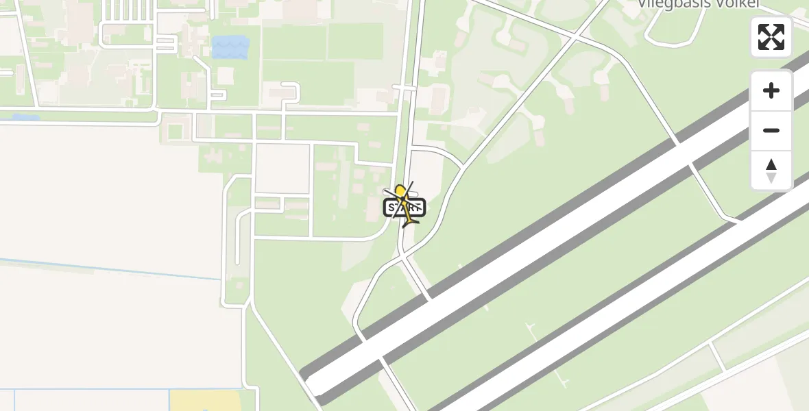 Routekaart van de vlucht: Lifeliner 3 naar Vliegbasis Volkel, Zeelandsedijk