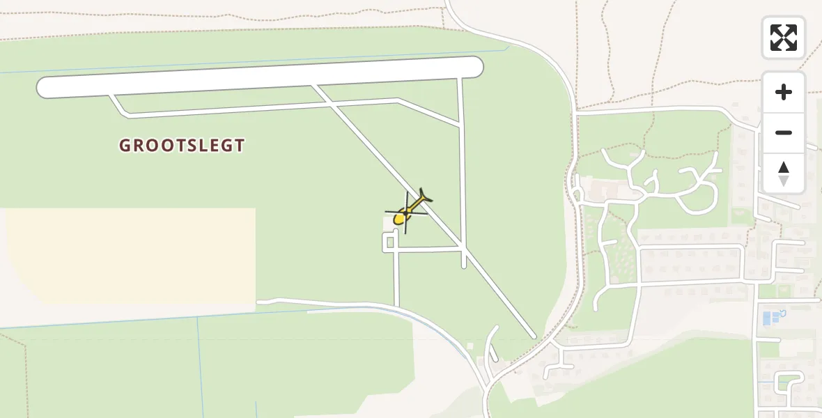 Routekaart van de vlucht: Ambulancehelikopter naar Ameland Airport Ballum